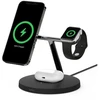 Belkin Components Belkin BoostCharge Pro 3-in-1 įkrovimo stovas MagSafe 15W WIZ009vfBK-APL, juodas