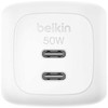 Įkroviklis Belkin BOOSTCHARGE jungiama į tinklą 2 USB-C 50W PD + PPS Baltas (WCH019KQWH)