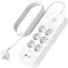 „Belkin“ ilgintuvas 650J, viršįtampių apsauga, 6 „Schuko“ lizdai, USB-A, USB-C PD, 2 m