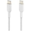 Belkin USB-C TO USB-C BRAIDED PVC/Baltas 1M TWIN PACK