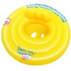 Bestway „Swim Safe ABC WonderSplash“ apvali pripučiama kūdikių valtelė su 3 žiedais, 69 cm, plaukimo sėdynė, berniukams/mergaitėms, raudona, geltona
