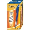 BIC M10 clic, Clip, Užsegamas ištraukiamas tušinukas, Mėlynas, 50 vnt., Vidutinis