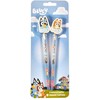 Bluey BLUEY 2-pack pencils w/2 eraser toppers - triangular pencils, unsharpened, each with eraser topper, packed on blistercard w/eurohole, CE & 0-3 metai pictogram