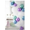 Party Deco Boland Traciks Mėlyni blizgūs balionai, 50 vnt.