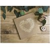 PartyDeco Albumas knyga svečių palinkėjimams Širdelė 20,5x20,5 cm, 22 psl ruda