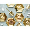 Party Deco Popierinės lėkštutės auksinės "50 gimtadienis" 6vnt