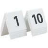 Securit Bordskilt nr 1-10 5x4x5 cm Akryl Hvid,10 stk/ps - (10 stk.)