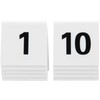 Securit Bordskilt nr 1-10 5x4x5 cm Akryl Hvid,10 stk/ps - (10 stk.)