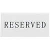 Securit Lentelė RESERVED kieta balta akrilo 5 vnt./pak. (5 vnt.)