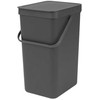 Brabantia „Sort & Go“ šiukšliadėžė, 16 l, tamsiai pilka