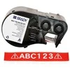 Brady M4C-750-595-RD-WT, raudona, balta, lipni spausdintuvo etiketė, ištisinė etiketė, vinilas, terminio perkėlimo etiketė, akrilas