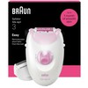 Braun Silk·épil 3 epiliatorius su laidu, rožinis