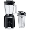 Maišytuvas Braun JB1051BK Household PowerBlend 1 ze szklaną nasadką blendera 1,5 l su kubkiem na wynos, gadżety kuchenne do kruszenia, przecierania i mieszania, funkcja kruszenia lodu, 2 prędkości