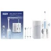 Oral-B „Oxyjet“ suaugusiųjų besisukantis-vibruojantis dantų šepetėlis su burnos irigatoriumi, baltas, „Bluetooth“