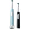 Dantų šepetėlis Oral-B Pro 1 juodas/Karibų mėlynas su antruoju rankenėle