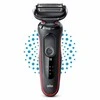 Barzdaskutė Braun Series 5 50-R1000s, Foil shaver, Juodas, Raudona, AutoSense, Mygtukai, LED, Baterija