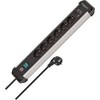 Brennenstuhl 1391030611, 3 m, Vidaus, IP20, Juoda, Sidabras, 6 kintamosios srovės lizdai, 230 V