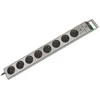 Brennenstuhl Super-Solid viršįtampių apsauga 4.500 A, 8 kintamosios srovės lizdai, Sidabras, 2,5 m, 683 mm, 119 mm, 68 mm