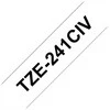 Brother TZE-241CIV LAMINATED TAPE 18MM/8M Juodas ON Baltas