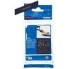 BROTHER TZE-RN54 P-TOUCH DEKORATYVINĖ AUKSINĖ SPAUSDINĖ ANT TAMSI MĖLYNOS SPALVOS SATINO JUOSTELĖS 24 MM, 4 M