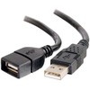 Kabelis USB C2G USB-A - USB-A 2 m Juodas (52107)