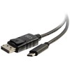 Adapteris AV C2G C2G 6ft USB C to DisplayPort Cable - 4K 30Hz - Externer Videoadapter - USB-C - DisplayPort - Juodas