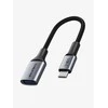 Cabletime CP60G, USB A tipo, USB C tipo, 0,15 m, Juoda, Pilka