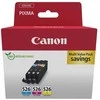 Canon originalus rašalas / rašalas CLI-526 CMY, 4541B019, CMY, apsauginė lizdinė plokštelė, 9 ml, kelių pakuočių pakuotė