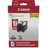 Canon PG-585/CL-586 PVP, Juoda, Žydra, Purpurinė, Geltona, 2 vnt., Nuotraukų pakuotė