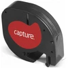 Capture 12 mm x 4 m juodas ant raudono fono