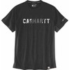 Carhartt Carhartt „Force Block“ logotipo vidurio juodi marškinėliai