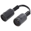 Cavus adapteris, 8 kontaktų DIN lizdas, 0,15 m, juodas