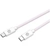 Celly USBCUSBCCOTT - USB-C to USB-C Cotton Braided Cable [POWER DELIVERY], 1.5 m, USB C, USB C, Rožinė, Baltas