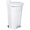 Atliekų konteineris „Rossignol“, 90 l, su pedalu, baltas