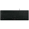 Klaviatūra „CHERRY STREAM PROTECT“, viso dydžio (100 %), laidinis, USB, žirklinio mygtuko jungiklis, QWERTY, juodas