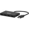 USB Club 3D šakotuvas MST (daugiasrautinis transportas) DisplayPort 1.4 su 4 DisplayPort, keturių monitorių, 4x 4K30Hz, 8K30Hz
