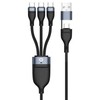 Kabelis USB Conceptronic USB-A + USB-C - 3x USB-C 1.5 m Juodas (ETTA06B15C)
