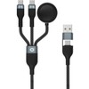 Conceptronic ETTA08B15 kabelis USB USB 2.0 1,5 m USB A 2 x USB C Juodos spalvos