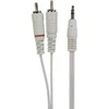 Connectech Beslagmbler „Connectech“ 3,5 mm mini lizdo ir garso kabelis. 3 m. Baltas.
