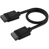 „Corsair iCUE LINK“ kabelio jungtis, tiesi - juoda, 20 cm, 2 vnt. rinkinys