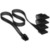 Corsair Microsystems „Corsair“ kabelis, 4 tipo, SATA maitinimo jungtis, 405 mm, 520 mm, 635 mm, 750 mm, atskirai įvyniotas – juodas