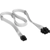 „Corsair Premium Sleeved 6+2-Pin PCIe“ kabelis, skirtas 5 tipo maitinimo šaltiniui – Baltas