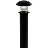 Sieninis šviestuvas Solar Plus „DeKANON“ stulpelinis šviestuvas, 133 mm stiebo skerspjūvis. Juodas, RAL 9005. E27 lizdas. I klasė. IP56, IK10. STANDARTINIS.