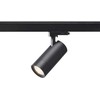 Solar Plus „Optic Track XS“ 3 fazių šviestuvas, 36°, juodas, 2700K/3000K, 9,7 W, 750–770 lm, Ra90, pakreipiamas 90° kampu, pasukamas 360° kampu, IP20. Fazės reguliatorius, 3 fazių.