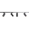 Solar Plus „Optic Track XS“ komplektas, 1 fazė, 36°, juodas, 2700K/3000K, 9,7 W, 750–770 lm, Ra90, pakreipiamas 90°, pasukamas 350°, IP20. Fazės reguliatorius, 1 fazė.