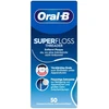 Dantų šepetėlis Braun Oral-B Superfloss, Super floss, Unwaxed floss, Flat, Baltas, Baltas, 50 pc(s)
