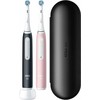 Elektrinis dantų šepetėlis Oral-B iO Series 3n Duo Edition, juodas/rožinis