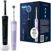 Dantų šepetėlis Oral-B Vitality Pro D103 Duo elektriniai dantų šepetėliai – juodi ir violetiniai