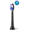„Philips Sonicare Jautrus“ dantų šepetėlis, juodas, 8 vnt.