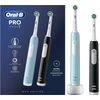 Dantų šepetėlis Šepetėlis Oral-B Pro Series 1 Cross Action komplektas 2-pack Juodas + Mėlyna Juodas/Mėlyna